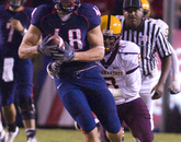 As a freshman, Gronkowski caught 28 passes for 525 yards and six touchdowns, which was second on the team. As a freshman, Gronkowski caught 28 passes for 525 yards and six touchdowns, which was second on the team.